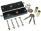Asec AS1999 Lock, Black, Set of 4 Pieces