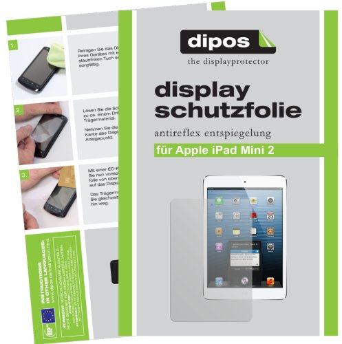 dipos I 2X Schutzfolie matt kompatibel mit Apple iPad Mini 2/3 Folie Displayschutzfolie