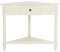 Safavieh EUH5709 Ecktisch, Kiefernholz, Weiß, 84 x 43 x 71.12 cm
