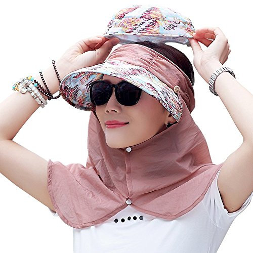 Yimidear® Faltbare Sommer Sonnenhut Weiblicher Hut Baseball Kappe Frauen Anti-UV Hut (Pink)