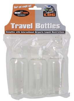 Plastic Air/Flight Travel Bottles 100ml 3/Pk (078334)