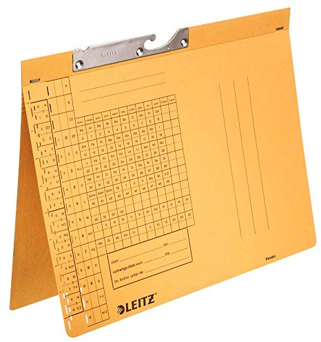 Esselte Leitz Pendelhefter Orgacolor, Schlauchheftung Flexofil, Amtsheftung, Karton, chamois, 21390011