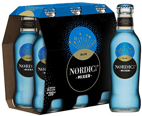 Nordic Mist Mixer Blue Botella Vidrio - 200 ml (Pack de 6)
