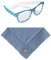 Karneval-Fasching-Shop Set - Andreas, Brille mit Halstuch blau kariert