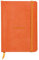 RHODIA 117314C - Tangerine Soft Notebook - A6 - Lined - 144 pages - Ivory Clairefontaine Paper 90 g/m - Bookmark, Elastic Closure - Faux Leather Cover - Rhodiarama Collection