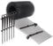 COM-FOUR® Rollo de 6 Metros de protección para canalones para casa, cochera, establo con 8 Abrazaderas - cortable - Juego de protección para canalones (Set 1 - Rollo 6m / 8 Clips)