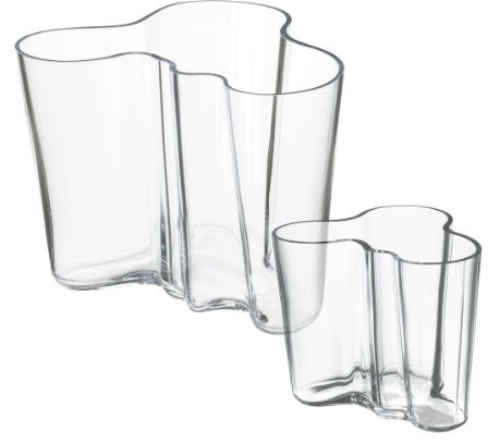 Iittala Alvar Aalto Vasen 2er-Set klar 160mm und 95mm