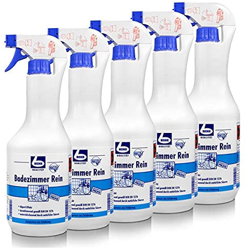 5x Dr. Becher Badezimmer Rein mit Abperl-Effekt 1L