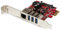 StarTech.com 3 Port PCI Express USB 3.0 Card + Gigabit Ethernet - Fits Standard & Low-Profile PCs - UASP Supported - Optional SATA Power (PEXUSB3S3GE)