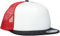 Flexfit Uni 6005FW-Foam Trucker with White Front Cap, blk/wht/red, one Size