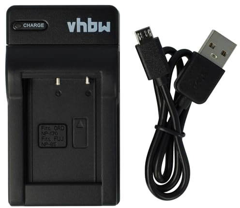 vhbw USB Ladegerät kompatibel mit Ordro HDV-D325, HDV-D370 Kamera Camcorder/Akku - Ladeschale, Ladeanzeige, 4,2 V