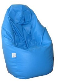 Natalia Spzoo Sitzsack Medium Point aus Kunstleder – Wasser- und Schmutzabweisend, mit Polystyrolfüllung (Blau)