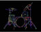 Painting Illustration Colourful Drum Kit Music Instrument Art Print Poster Wall Decor 12X16 Inch