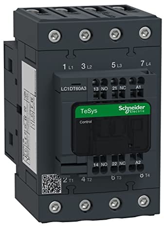 Schneider LC1DT60A3E7 Leistungsschütz, 4p+1S+1Ö, 60A/AC1, Spule 48V 50/60Hz