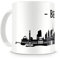 Samunshi® Berlin Skyline Tasse Kaffeetasse Teetasse H:95mm/D:82mm weiß