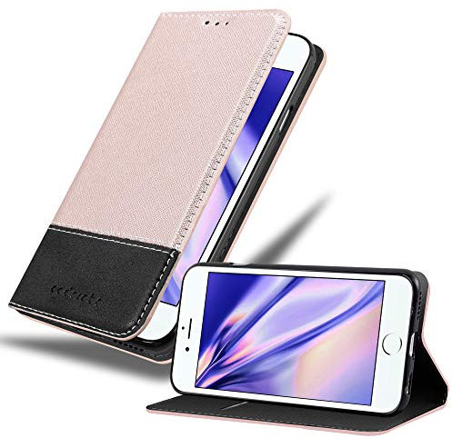 cadorabo Coque pour Apple iPhone 6 / iPhone 6S en Rose Noir - Housse Protection avec Fermoire Magnétique, Stand Horizontal et Fente Carte - Portefeuille Etui Poche Folio Case Cover