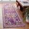 SAFAVIEH Boho Teppich für Wohnzimmer, Esszimmer, Schlafzimmer - Monaco Collection, Kurzer Flor, Violett und Fuchsia, 80 x 180 cm