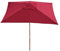 Parasol en bois, parasol de jardin Florida, parasol de marché, rectangulaire 2x3m - bordeaux
