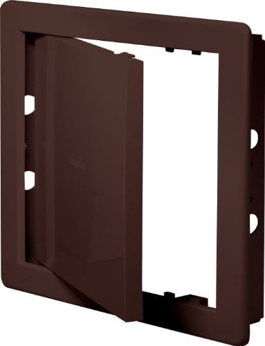 AWENTA Puerta de inspección de plástico ABS de 150 x 150 mm para sistema de ventilación, tubos de humo, contador de agua, puerta de inspección de plástico, puerta de inspección marrón