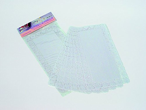 Patisse Tortenspitzen eckig 6 Stck. Displ.25x6, Papier, Weiß, 40 x 20 x 2 cm