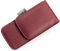 REMOS Manicure Case Empty Made of Genuine Leather with Space for 3 Tools - red