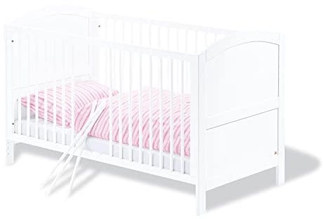 Pinolino - 110025 - Kinderbett Laura (140 x 70 cm) - mit 3 Schlupfsprossen, Kiefer, teilmassiv, weiß lackiert