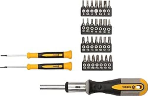 VOREL 64655 Jeu de 31 tournevis à cliquet