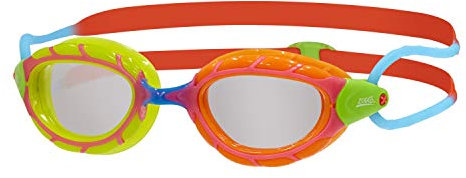 Zoggs Predator Junior Gafas de natación, Unisex-Youth, Verde/Naranja/Rojo/Azul/Transparente, 6-14 años