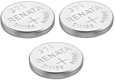 Renata Batteria per orologio, prodotto svizzero, Renata 371 o SR 920 SW, da 1,5 V 3 x 371 or SR 920 SW Silver