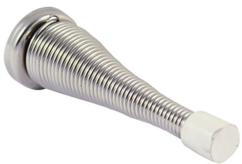 TIMCO Spring Door Stop - 78 x 24mm - Nickel - Pack of 2