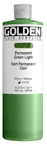 Golden : Fluid Acrylic Paint : 473ml (16oz) : Permanent Green Light