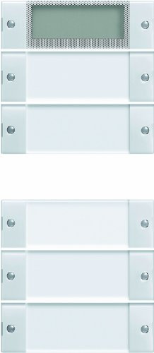 Gira 214503 Wippenset 5-Fach Plus Beschriftungsfeld System 55 klar, reinweiß