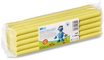 Becks Plastilin B100493 Knete, gelb, 1000 g