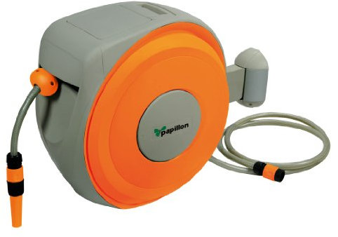 PAPILLON 8060710 - Portamangueras Automatici, a 20 Metri, Arancione/Grigio