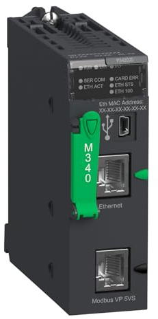 Schneider BMXP342020 M340 Processor Module, Max. 1024 Discreet + 256 Analog I/O, Modbus to Ethernet