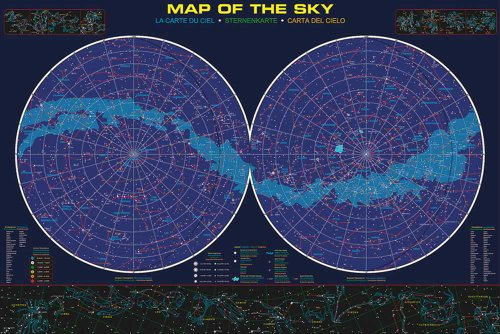 empireposter Educational - Sternenkarte - Bildungs Poster Plakat Druck - Grösse 91,5x61 cm