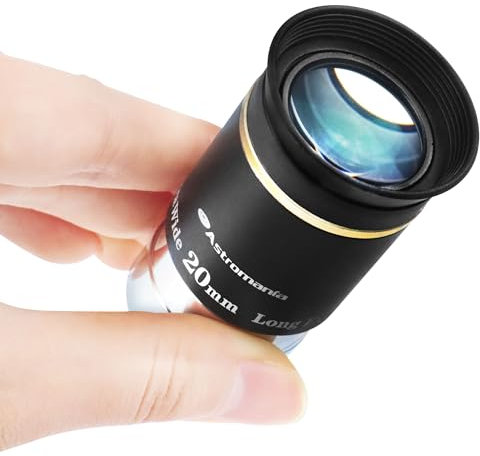 Astromania Oculaire de télescope 3,2 cm HD entièrement Multi-revêtement, oculaire Ultra Grand Angle de 66 degrés pour télescope d'astronomie, Grand Angle HD 20 mm