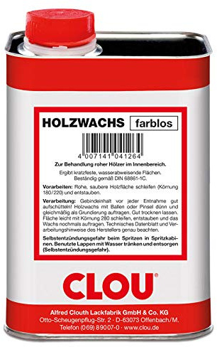 CLOU Holzwachs farblos 1 Liter