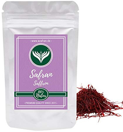 Azafran Safran Fäden, Premium Safranfäden ganz für Tee, Reis (Risotto), Paella 5g
