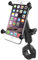 RAM-B-408-112-15-UN10 RAM® Torque™ 1 1/8 - 1 1/2 Diameter Handlebar/Rail Base with 1 Ball, Standard Arm and X-Grip® for Larger Phones