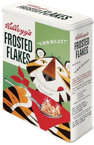 Nostalgic-Art Retro Vorratsdose XL, 4 l, Kellogg's – Frosted Flakes Tony Tiger – Geschenk-Idee für die Küche, Original Lizenzprodukt (OLP), Aufbewahrungsbox für Cornflakes, Vintage Design