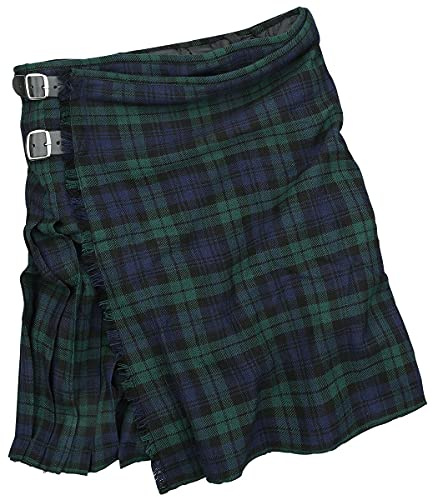 Black Premium by EMP Herren grün-blaues Kult Tartan Kilt größenverstellbar