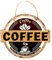 DiiliHiiri Cartel Café de Chapa Placa Retro Letrero Estilo Vintage Metal para Decoración Hogar - Coffee Coffee