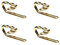 Merriway BH03671 (50 Pcs) EB Curtain Header Tape Drapery Hook Brass Plated Metal - Pack of 50 Pieces