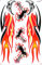 DD Adler Flammen Feuer rot Sticker Aufkleber Folie 1 Blatt 270 mm x 180 mm wetterfest