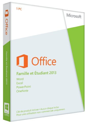 Office Famille et Etudiant 2013 - 1 PC (carte d'activation)