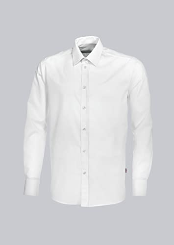 BP 1563-682-21-39/40 Herrenhemd, Lange Ärmel mit Manschetten, 125,00 g/m² Stoffmischung mit Stretch, weiß, 39/40