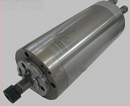 GOWE Moteur broche CNC 1,5 kW - Axe haute vitesse pour machine à graver - Refroidissement par eau - 220 V - 400 Hz - 6 A24000 tr/min.
