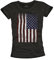 USA Shirt für Damen Amerika Flagge schwarz Größe L