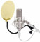 Pronomic CM-100S Studio Großmembranmikrofon XLR-Kondensatormikrofon inkl. Popkiller Set (mit Mikrofonspinne, Etui, Windschutz, Reduziergewinde und Mikro Popschutz) silber